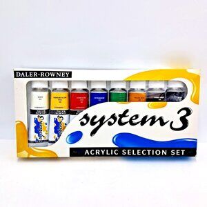 Daler-Rowney System3 Acrylic Paint Set 8 Pack-75ml Each-Assorted Colors
